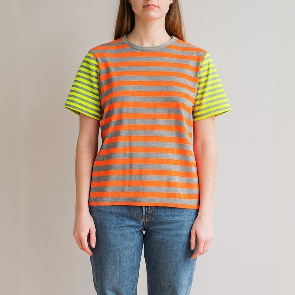Jill Sanders Unisex Neon Stripe Colorblock T-Shirt